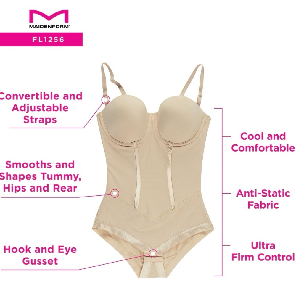 Maidenform® Firm Control Shapewear Easy-Up Strapless Body Shaper 38B NWT - Picture 10 of 11